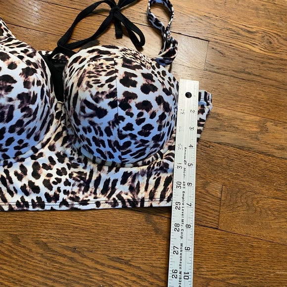 Torrid Leopard Print Halter Swim Top Size 1 (1x) - Picture 6 of 8